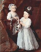William Hogarth Portat der Lady Mary Grey und des Lord George Grey oil painting reproduction